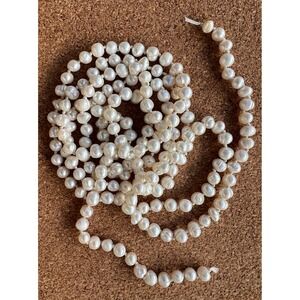 54" Long Baroque Pearl Strand Boho Chic Vintage
